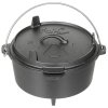 Feuertopf / Dutch Oven - Gusseisen - ca. 5,7 L - zum Kochen und Backen im Lagerfeuer / Glut