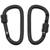 2er Pack Karabiner mit Schraubverschluss 6mm x 6cm Schwarz | Hundeleine ... Sicherheitsverschluss