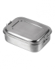Brotbüchse / Köderdose 16x13x6,2cm Edelstahl mit Clips - Lunchbox / Utensilienkiste f. Ersatzteile