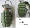- 10 % US MK2 Handgranate deko inert WW2 Nachbildung