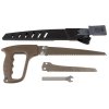 Handsäge m. 2 Sägeblättern + Scheide m. Gürtelclip + Schlüssel