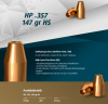 500St. H&N Geschosse .357 / 9mm HP HS 147grs - Hohlspitz-Geschoss | Haendler&Natermann High Speed