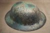alte Britischer Stahlhelm mit Innenfutter