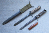 Norwegische Krag Jörgensen Bajonette Seitengewehr M.1894 Wehrmacht Kongsberg mit Koppelschuh frühe M