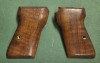 Holzgriffschalen Nussbaum glatt für Walther PP 7,65mm. Neuwertig