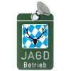 1x Autoschild "Jagdbetrieb" BAYERN mit Saugnapf | wertiges Aluminium mit gravierter Schrift 8x12cm