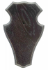 1 x Trophäenbrett EICHE 1 DUNKEL HOLZ ! 22x13cm | Rehbock Trophäe Trohäenbrett Bockschild Geweih NEU