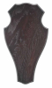 1 x Trophäenbrett EICHE 1 DUNKEL 45cm x 26cm | Hirschschild Rotwild Hirsch Damwild Rothirsch ...