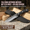 Stonewash Tactical Outdoor Messer – feststehende Edelstahlklinge, Kunststoffgriff, mit Scheide
