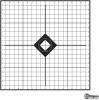 100 Stück Einschießscheibe Karton 26x26cm zum einhängen 1cm Raster