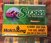 500 Stk. Sierra Match King Geschosse Kal. 6,5 mm Diameter .264 , 140 grs. HPBT