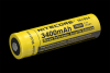 1 x NITECORE AKKU Li-Ion 18650 3400mAh NL1824 Nachtsichtgerät Stirnlampe HC60 HC68 HC65 ... Schutzsc