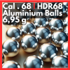 100x HDX68 | HDR68 | TR68 CaI 68 Aluminiumkugeln Alu Balls BBs Passgenau Qualität