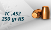250 St. H&N Geschosse .452 TC HS 250grs - 16,2g | Haendler&Nattermann BLEIGESCHOSSE