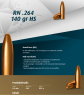 250St. H&N Geschosse .264 - 6,5MM 140grs - 9,07g Haendler&Natermann BLEIGESCHOSSE 6,5x55 Rundkopf