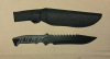 Outdoor Survival Messer, Überlebensmesser mit feststehender Klinge, Schwarz