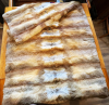 Pelz Decke aus Rotfuchs Fell Tagesdecke, Felldecke 130x200cm
