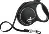 flexi BLACK DESIGN ausziehbare Hundeleine / Gurt M (5m - 15kg) schwarz | erweiterbar m. Flexi-Box