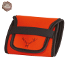 1 x BüchsenPatronenEtui Neoprone ORANGE mit HIRSCH Motiv > für 10 Kugelpatronen "Serie Drückjagd"