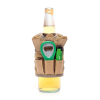 Mini Tactical Schutzweste mit Fronttaschen für Bierflasche / Wein / Thermosflasche - Sand ( Beige )
