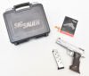 SIG SAUER Stainless Pistole Modell 1911 TARGET im Kaliber .45 Auto in der OVP mit Reservemagazin