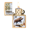 Original ZIPPO Benzinfeuerzeug "ZIPPO" made in USA Benzin Sturmfeuerzeug MOTIV JAGD KEILER ! Messing
