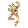BROWNING "give away" Browning HIRSCH GEWEIH PIN Ansteckpin Hutnadel ... LOGO Gold- Messingfarben !