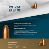 1000St. H&N Geschosse .224 5,56mm 55gr 3,56g Haendler&Natermann BLEIGESCHOSSE Langwaffe .222 .223 Re
