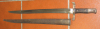 Bajonett aus ?, mit Eisenscheide, Länge Bajonett ca.59cm