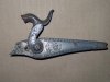 Altes linkes graviertes Perkussionsschloss Vorderladergewehr Jagdflinte Büchse um 1840