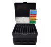 100er Patronenbox .44 Mag .45 Colt .41 Rem MTM CASE-GARD P-100-44-40 schwarz mit Scharnier NEU