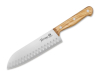 1 x BÖKER DUE CIGNI Santoku Olive Kochmesser 18cm Klinge X50CrMoV15 Stahl Santokumesser Olivenholz