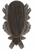 1 x Trophäenbrett EICHE 4 DUNKEL geschnitzt 18x9cm | Rehbock Trophäe Trohäenbrett Bockschild Geweih