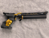 PRESSLUFTPISTOLE WALTHER LP500-E "SONDERDESIGN GOLD" - "MEISTERMANUFAKTUR" - "ELEKTRONISCHER ABZUG"