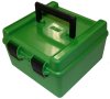 MTM R-100 DELUXE Patronenbox, Munitionsbox Scharnier - .22 bis 9,3 .410 auch RANDPatronen 100er Grün