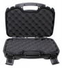 Pistolen-Koffer, Kunststoff, groß, innen 32x18x7,5cm, abschließbar, Schaumstoffeinsatz, Schwarz