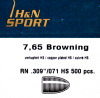 500St. H&N Geschosse .309 7,65 Browning RN HS 71grs/4,6g|Haendler&Natermann BLEIGESCHOSSE Rundkopf