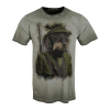 ALMTRACHT JAGD T-Shirt GRÜN OSKAR Dackelmotiv farbig 100% Natur-Baumwolle Rundhals Größe: XL - 54