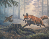 Jagdgemälde "SCHNEPFENJAGD" - Tier-und Jagdmaler - Thomas Bold
