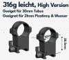 Vector Optics Hebel Stahl-Schnellmontage für 30mm Tubus, 21mm Picatinny/Weaver BH 23 mm