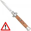 Springmesser Stiletto Sprogur Olivenholz / VERKAUF NUR AN BERECHTIGTE