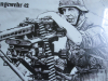 Krieg MG 42 in Stellung auf Blech 20x30 cm 1