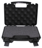 Pistolen-Koffer, Kunststoff, klein, innen 25x14x7cm, abschließbar, Schaumstoffeinsatz, Schwarz
