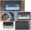 PVC Patch Rubber DEU taktischer Deutschland Klettpatch 8×5 cm in Grau/Schwarz