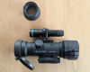 Komplettset! Nachtsichtvorsatzgerät D-525 GT „schwarz/weiß“, Laserluchs, Rusan-Adapter