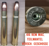 .416 REM Mag, Teilmantel, Deko-Patrone