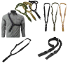 Tactical Gewehrgurt, Bungee Tragegurt, 1-Punkt Gurt, Single-Point-Sling mit Metallkarabiner