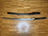 Katana 24 Karat vergoldet Samuraischwert "Snake" mit echter Honsanmai Klinge 1095 er Carbonstahl
