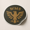 WMS Aufkleber mit Adleremblem – rund, oliv/gold