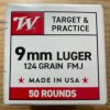 Munition Winchester 9mm 124gr